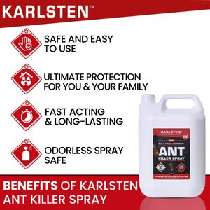 Karlsten Ant Killer Spray 5L – Extra-Strong Cypermethrin for Indoor & Outdoor Pest Control
