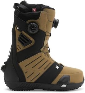 DC Shoes Men's Judge Step On Snowboard Boots - Micro-Adjustable BOA Snowboarding Boot with Insulated Liner & Molded Insole - Light Brown/Black, 11