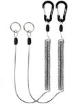 Booms Fishing T01 Fishing Coiled Lanyards With Spiral Retractable for Fishing Rods and Fly Fishing Nets