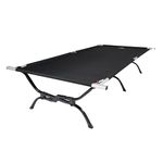 TETON Sports Camping Cot with Patented Pivot Arm - Folding Camping Cot for Car & Tent Camping - Durable Canvas Sleeping Cot - Portable Camping Accessory - 86" x 45" - Outfitter XXL,Black