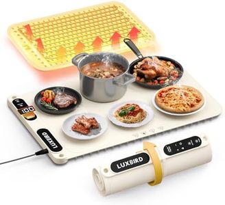 Luxbird Food Warming Mat for Buffet, Fast Full Surface Heating Electric Warming Tray with 7 Level Temperature, 8 Timer, Portable Food Warmer for Parties, Buffet, House Warming Gifts, New Home