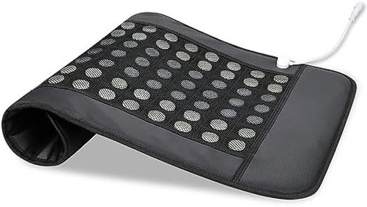 XUYU Far Infrared Heating Pad with Natural Jade and Tourmaline Stones - EMF-Free FIR Heat Mat for Back, Shoulder Comfort - Smart Memory Controller, Auto Shut-Off, Travel Bag (26" x 16.5") 2025Upgraded