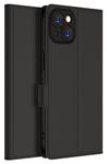 Kapa Noble Slim Magnetic Leather Flip Case Cover for Apple iPhone 15 | Card Holder Stand Leather Flip Wallet Case (Black)