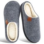 BHFRGAS Mens Slippers Comfy Slippers Men Warm Memory Foam Slippers for Men Anti-Slip Men's Slippers Winter House Bathroom Home Slippers for Outdoor&Indoor，Grey 10-11 UK