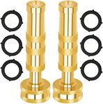 AUTOMAN Brass Hose Nozzle – High Pressure Jet Nozzles 2 Pack, Heavy Duty Sprayer for Garden Hoses, Adjustable Spray Gun, Solid Twist Water Hose Nozzle for Patio, Lawn, Car Wash, Extra 6 Rubber Washers