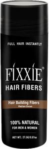 FIXXIE Hair Fibres Medium Brown 27.5g – Instant Thicker Hair