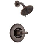 Delta Linden 14 Series Single-Function Shower Trim Kit with 5-Spray Touch Clean Shower Head, Venetian Bronze T14294-RB (Valve Not Included)