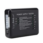 20/24Pin Power Supply Tester Checker Black PSU/ATX/SATA/HDD Power Detection Tool Computer PC Power Supply Tester with Indicator Light