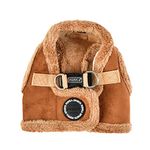 Puppia Dog Harness for small and medium dogs - TERRY HARNESS B - adjustable und comfortable,Brown