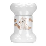 Caroline's Treasures CK2392BSTJ Westie Highland White Terrier Bone Shaped Treat Jar, 9 in, Multicolor