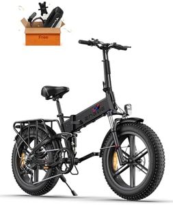 ENGWE Bicicleta Eléctrica Plegable 250W E-Bike, 20×4.0 Inch Off-Road Fat Tire, Batería de 48V 13Ah Alcance hasta 120km, 25KM/H 7 Velocidades Suspensión Completa Engine X