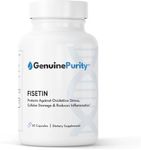 GenuinePurity Fisetin 150mg | Supplement for Aging Cognitive Support | Pure Fisetin Supplement - Powerful Serving Size | Gluten Free, Vegan, USA Made, Non-GMO | 60 Capsules