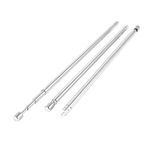 sourcingmap 4 Section Telescopic Antenna, 43.5cm Length Universal Aerial Telescopic Antenna for VCD RC TV Remote Controller, Stainless Steel Tie Rod Antenna for Replacement, 3 Pcs