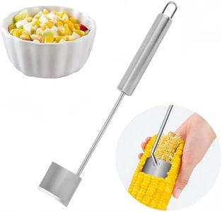 TJHypenete Corn Cob Stripper, Long Handle Stainless Steel Corn Stripping Tool, Corn on The Cob Remover, Corn Peeler, Corn Cutter, Corn Cob Thresher for Home Kitchens, Restaurant Chefs, Outdoor Dining