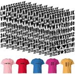 1070Pcs Iron on Letters 10 Sheets 1 Inch Iron on Letters and Numbers for Clothing Small Vinyl Letters A-Z Heat Transfer Letters 0-9 Heat Press Alphabet Stickers for T-Shirt Fabric DIY Craft (Black)