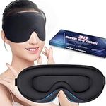 Eye Mask for Sleeping, Sleep Mask for Women and Men, 3D Blackout Eye Covers, Loup Pour Dormir, Sleeping Mask for Travel Daytime and Night (black)