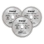 Trend Laminate & HPL Circular Saw Blades, 160mm Diameter, 20mm Bore, 48 Teeth, TCT, 2.2mm Kerf, +4° Hook, CSB/PT160/3PK