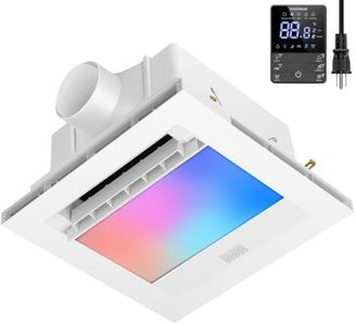 VIVOHOME 1800W PTC Bathroom Exhaust Fan with Light and Heater, 200CFM, RGB | RGB Light & Bluetooth Speaker, Smart Heating, DC Motor, Humidity Sensor, Ceiling Mount, Remote Control, Oscillating Louver