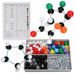 Molecular Model Kit, 240 Pieces Organic and Inorganic Chemistry Molecular Structure Model Chemistry Molecule Building Set with 86 Atoms, 153 Links and 1 Short Link Remover Tool for Teachers Students