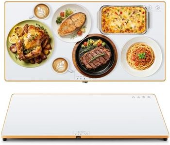 Electric Warming Tray(Large 32”x18”),Food Warmer for Parties Buffet,Family Gatherings,Adjustable Temp (158°F-291°F),Chafing Dishes for Buffets.Keep Food Warm 25 Hours,Tempered Glass Warming Mat