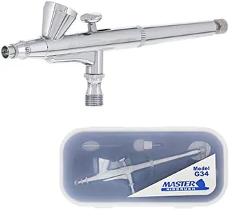 Master Airbrush Model G34 Multi-Purpose Dual-Action Gravity Feed Airbrush with a 0.3mm Tip and 1/16 oz. Fluid Cup - User Friendly, Versatile Set Kit - Spray Auto Graphics, Art, Crafts, Tattoos, Cake