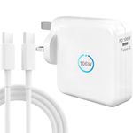 FiveBox 106W USB C Super Fast Charger,Compatible with Mac-Book Pro Charger/Mac-Book Air Charger,Compatible with Mac-Book Pro 16, 15, 14, 13Inch, MacBook Air,iPad Pro,for Laptop/Tablet with USB C Port