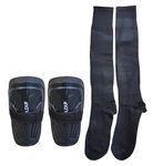 BOLDUP® Football Shinguard: Kids' and Boys' Single Strap Shinguard with Stockings and Socks(DADU Black S/M)