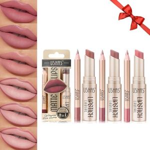Likesing 6 Piezas Pintalabios Permanente Perfilador Labios Rojo Rosa Brillo Barra de Labios Labiales Mate Larga Duracion Labial Delineador Labios Lip Tint Lip Liner Mujer Maquillaje Kit Regalo