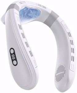 Agihoss Neck Air Conditioner Fans That Blow Cold Air Cooling Device Wearable Fan, 5200mAh Battery Operated Rechargeable Personal Fan, 3+3 Speeds Perfect for Women Men
