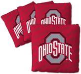 YouTheFan Officially-Licensed NCAA Ohio State Buckeyes Set of 4 Cornhole Bags - All Weather Regulation 6” x 6” Size - 16oz Weight - Designed in USA