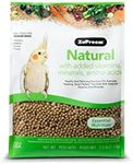 ZuPreem Natural Pellets Bird Food for Medium Birds, 2.5 lb (Pack of 1) - Daily Nutrition, Made in USA for Cockatiels, Quakers, Lovebirds, Small Conures