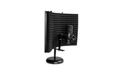 Gator Frameworks Portable Desktop Microphone Isolation Shield with Round Base Stand 12" x 16" (GFW-MICISO1216)