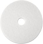 3M Commercial 08481 17" White Polishing Floor Pad - Quantity 5