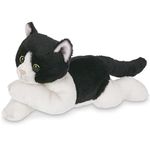 Bearington Domino Plush Stuffed Animal Black and White Tuxedo Cat, Kitten 15”