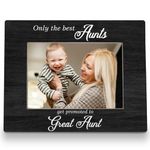 FLDAS Aunt Picture Frame, Great Aunt Gifts, Pregnancy Announcement for Aunt Picture Frame 8x10, Mothers Day Gifts for Great Aunt, Only The Best Aunts Get Promoted to Great Aunt Photo Frame 5X7