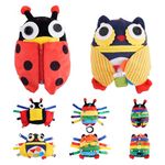 2PCS Sensory Buckle Pillow Toys for Toddlers 1-3 Montessori Toys Buckle Toys Fine Motor Skills Toddler Pillow Fidget Toys for Autistic Zipper Toddler Toy Travel Toy Airplane Activities