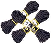 Extra long Black Boot Laces Pack of Three Pair Extra Strong Braided 210cm 82" Long