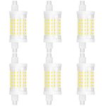 YouOKLight R7S LED Bulb 78mm 10W led Replacement for Halogen Bulb 6000K, 360 Degrees Double Ended J Type T3 J78 LED Floodlight t3 led Bulbs, White Light Halogen Tungsten Bulb Replacement Bulb. 6-Pack