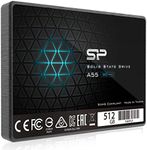 Silicon Power Ace A55 512GB SATA SSD, Up to 560MB/s, 3D NAND with SLC Cache, 2.5 Inch SATA III 6Gb/s Internal Solid State Drive for Desktop Laptop PC Computer