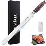 MOSFiATA 12" Slicing Carving Knife, Professional BBQ Meat Cutting Brisket Knife, High Carbon German Stainless Steel Sharp Kitchen Knives with Ergonomic Handle Design Gift Box