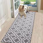 SHACOS Runner Rugs for Hallway 60 x 180 cm Hallway Runner Grey Hall Runners Non Slip Long Hall Runner Carpet Runners Washable Runner Rug Floor Mat, Kitchen Runners, Door Runner for Entryway Laundry