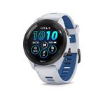 Garmin Forerunner 265 with Music, 46mm GPS running smartwatch, AMOLED touchscreen, advanced training & insights, training & HRV status, safety & tracking features,up to 13 days battery life,Whitestone