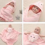 Hooded Baby Towels for Newborn Baby/Toddlers (Pink)