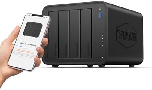 TERRAMASTER F4-425 4-Bay NAS-Speicher mit Intel x86 Quad-Core CPU, 4 GB RAM, 2,5 GbE LAN, Multimedia-Server für Privatanwender zur Netzwerkspeicherung (ohne Festplatte)