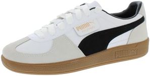 PUMA Palermo Unisex Sneakers, White-Vapor Gray-Gum, 13.5 US Women/12 US Men