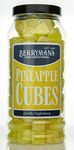 Original Pineapple Cubes Retro Boiled Sweets Gift Jar by Berrymans Sweet Shop - Classic Sweets, Traditional Taste.