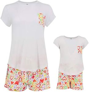 Unique Baby Rainbow Shorts Mommy and Me Outfits Matching Mom Daughter Mothers Day Clothing Shirts Shorts Set (S)