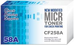 CheckPrintingSupplies CF258A OEM New Modified MICR Toner Cartridge for Check Printing for use in HP Laserjet M404 Printers