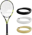 Babolat Pure Aero Plus Tennis Racquet (4 1/4" Grip) Strung with 16g White Babolat Syn Gut at Mid-Range Tension