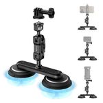 SmallRig 2-in-1 Dual Magnetic Suction Cup Mount for Gopro, Car Camera Mount Outside for Action Cameras, with Anti Deflection Pin Ball Head Magic Arm 4467